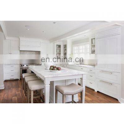 Custom Solid Wood White Espresso Shaker Style Kitchen Cabinet for Commercial and Home Use