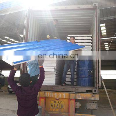 prefabricated clothing storage shelf warehouse eps sandwich panels on sale