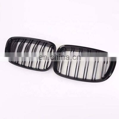 Front Grill For BMW F07 Car Bumper Grille for BMW GT F07 5 Series Double Slat Line Glossy Black Style 2009-2017 photo-4