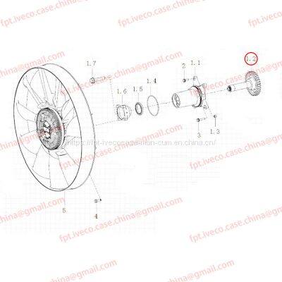 MAN D2066 Fan bracket shaft assembly 06603-5004