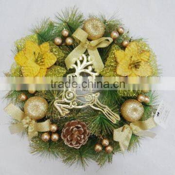 2015 pre-lit door christmas wreath with reindeer