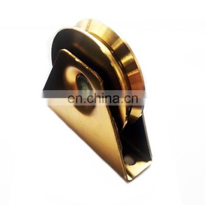 3 Inch V  Y O V U H  groove Iron Single Bearing sliding gates castor wheel metal roller wheel