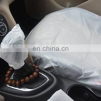 2022 dustproof plastic disposable 5d car seat protector steering wheel cover foot pad gear lever handbrake cover