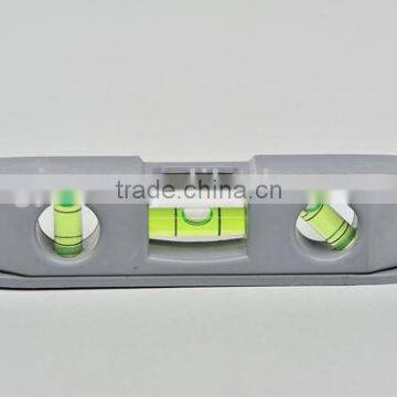 Plastic spirit level 6" 8" 9" ABS PP 3vials torpedo shape