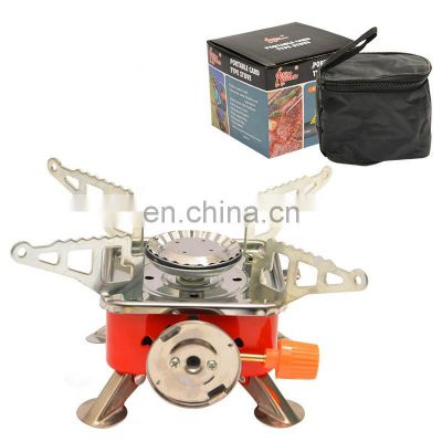 Folding camping stove picnic cooking furnace gas burners outdoor portable mini gas stove