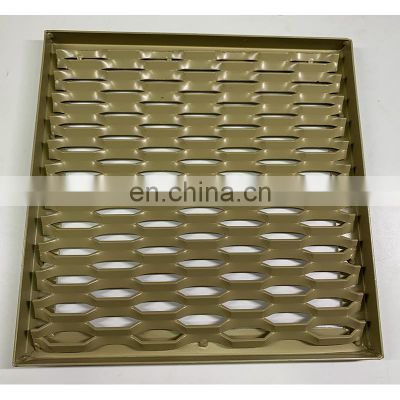 Factory supply durable diamond gold color expanded metal mesh with border