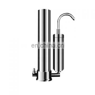 304 stainless steel counter top water filter with 2 stages purification, kitchen water purifier with OEM service