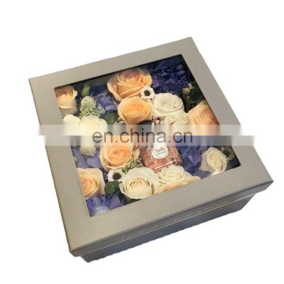 Flower bouquet gift box Window opening package flower arrangement flower box