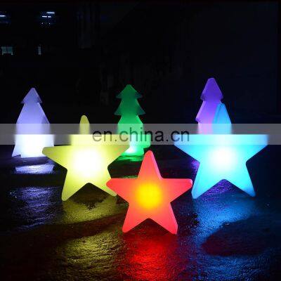 led solar outdoor Christmas tree /Holiday outdoor led Christmas lights decoration PE plastic led tree star snow lighting lamp