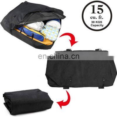600D Waterproof Car Cargo Roof Top Storage Bag for Travelling photo-3