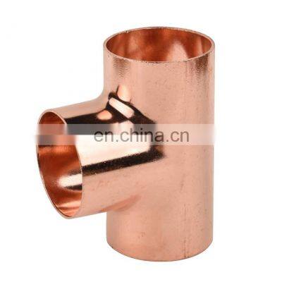 Refrigeration parts Copper fitting Tee CXCXC 3 way copper elbow fitting