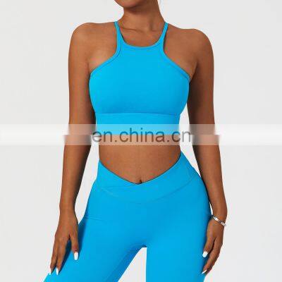 Sexy Backless Sports High Impact Gym Bras Factory Sales Women Quick Dry Sling Yoga Tops