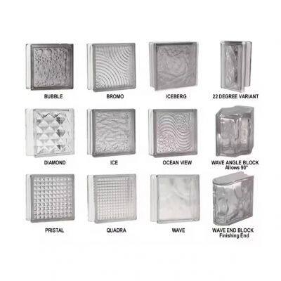 Factory 190*190*80 mm Solid Glass Blocks Bricks For Home House Decoration Partition Wall Landscape photo-2