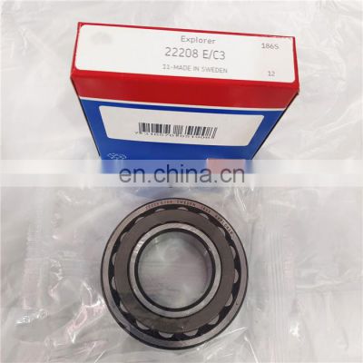 China spherical roller bearing 22208 E size 40x80x23mm bearing 22208 22208E 22208EC/3 bearing in stock