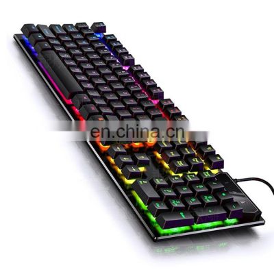 Latest mechanical cheap and flexible notebook computer oem teclado gamer delux multimedia RGB computer PC gaming keyboard