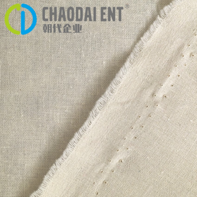 Sustainable GRS Woven 65%RPET Recycled Polyester +35%Recycled Cotton 21S Plain Blended Canvas Fabric for Home Textile Pillow photo-2