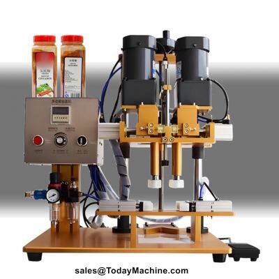 Semi Automatic Plastic Pet Bottle Screw Lid Capping Machine For Plastic Spray Bottle