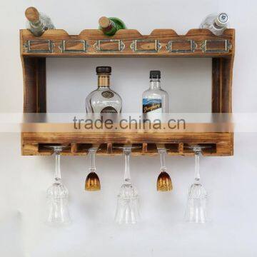 Hot Sale Wooden Wine Glass Hanger Wooden Wine Glass Shelf photo-4