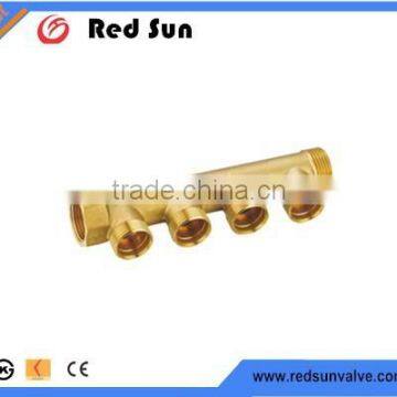 Yuhuan manufacture brass pipe exhaust 4-ways manifold