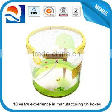 Plastic CMYK handle tin buckets pails decorative