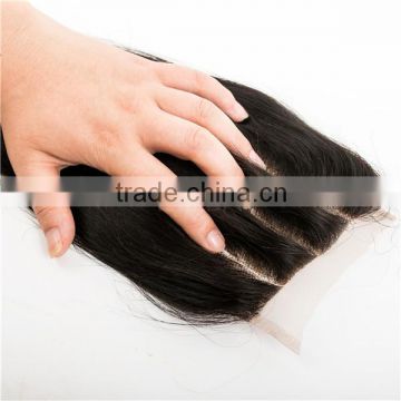 16years professional hair factory wholesale price virgin Indian temple hair top closure silk base closure