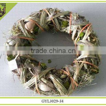 2014 New Design Easter Decorative Wreath With Eggs