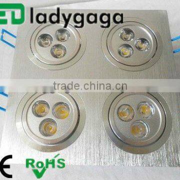 4*3*1w led downlight ceiling light surface recessed mounted aluminium residential lamp lighting ce rohs