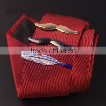 Unique Beard Shape Tie Bar for Mens Suit Business Wedding Tie Clips