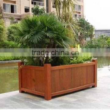 Anti-corrosion solid wooden flower pots planters can be customized