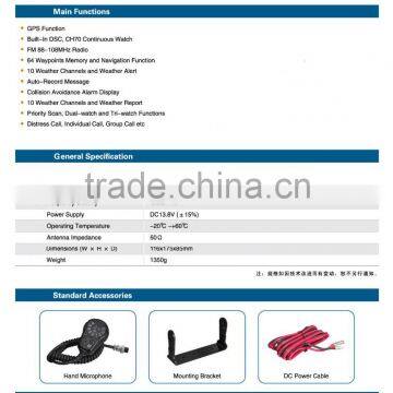 VITAI VT-506M GPS Function VHF156-163MHz IP-X7 Marine FM Transceiver photo-3