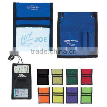 420D nylon neck wallet badge holder business card holder