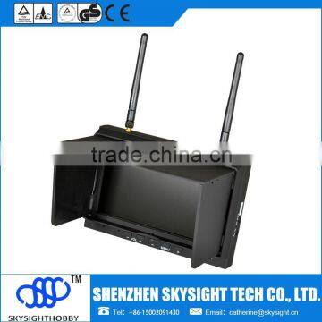 SKY-702 All-in-one 7" FPV Monitor 5.8GHZ Wireless Diversity Receiver with Sun-shade