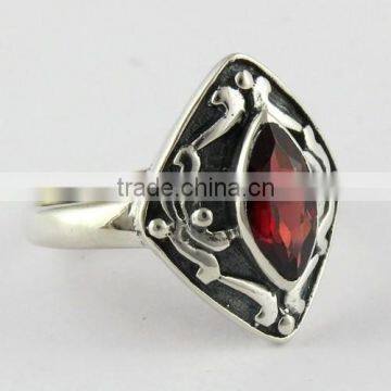 Distant Hills !! Red Garnet 925 Sterling Silver Ring, Handmade Silver Jewelry, Gemstone Silver Jewelry