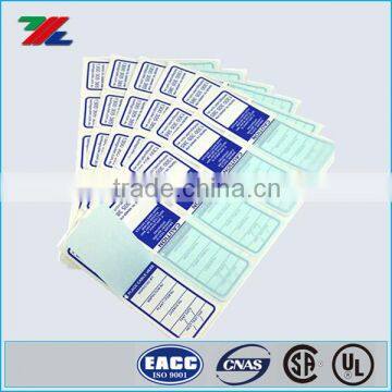 Heavy Duty Test Tags With an Over Laminated Security Flap / Self Lamination Test Tag With Unique Numbers photo-3