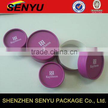 Customized Purple Round Gift Box Paper Packagings, Carboard Paper Box Packaging photo-2