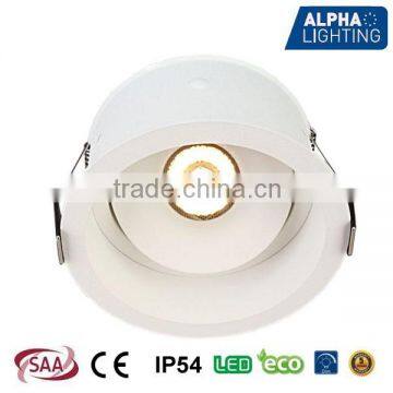 IP54 7W High quality adjustable dimmable anti-glare citizen cob downlight