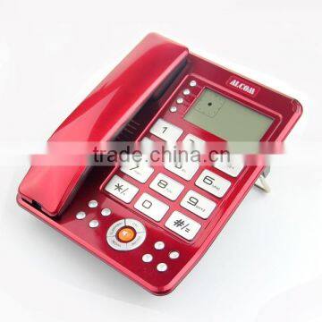 Fashion red color corded 2 caller id telephone set