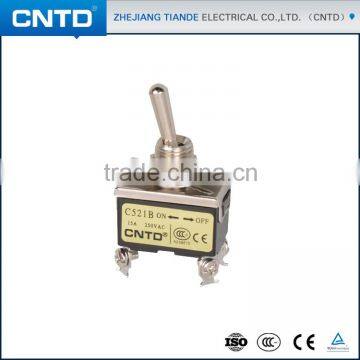 CNTD 12mm Mounting Hole Doubal Pole Single Throw ON-OFF Toggle Switch C521B