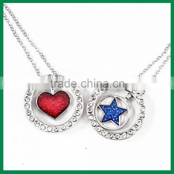 Interchangeable Star and Heart Charms Necklace