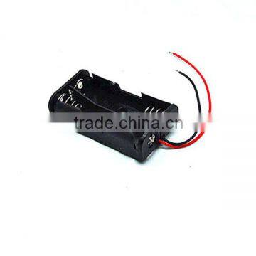 2 x AA Size Cell (UM-3*2) Black Plastic Battery Holder Box 3V Case With Wire Lead