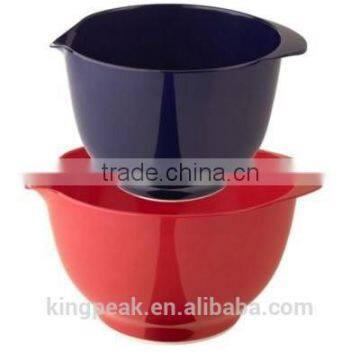 New Design 1.5L Mixing Bowls with Pouring Spout/Serving Salad Bowl for outdoor and picnics