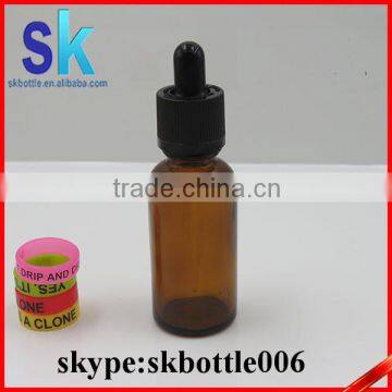 30ml amber glass bottle with glass dropper for e liquid