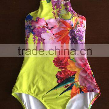 waterproof swimwear fabric one piece swimsuit in stock