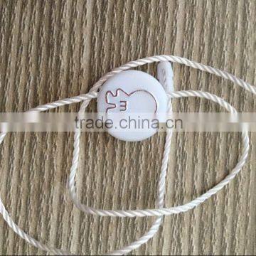 Custom elastic string tags,yellow common clothing plastic string