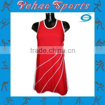 Cheap netball dress with cutwork embroidery