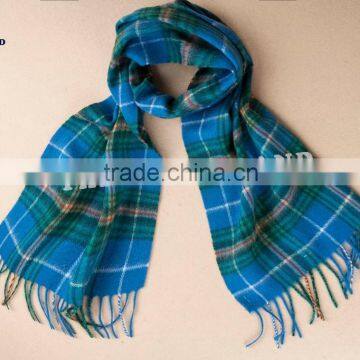 Wool Cashmere Scottish Tartan Scarf