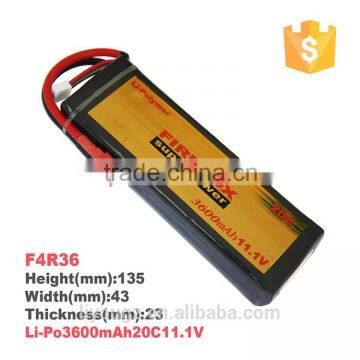 Hight Quality F4R36 non-removable li-po 3600mAh 20C 11.1V battery