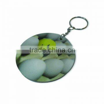 Promotional circle PVC keychain