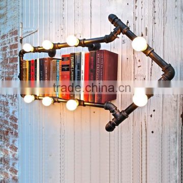 Unique wall lamp wall decorative water pipe shape for reading room