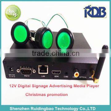 RDB 12V Digital Signage Media Player/ digital audio player flac for Christmas promotion DS009-120
